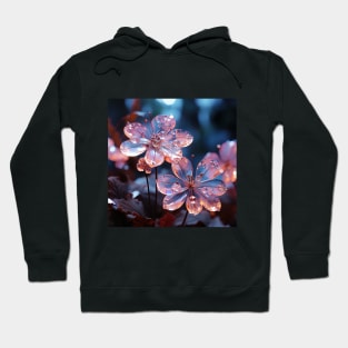 flowers with raindrops on them Hoodie